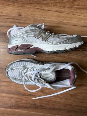New Balance Women's Sneakers in White & Mauve